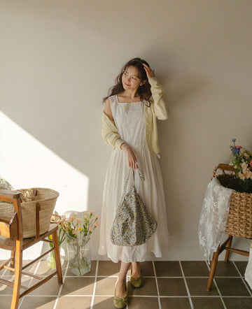 Romantic Embroidery Lace Dress / IN STOCK